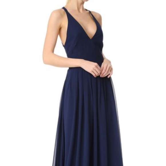 Monique Lhuillier Navy Dress - Picture 2 of 4